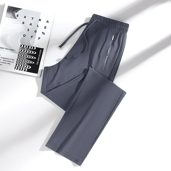 Sweatpants for Women Elastic Waist Women New Fashion Solid Pocket Zipper Casual Sports Quick Dry Sweatpants Full Length Pants