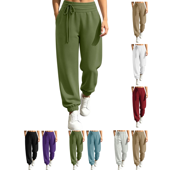 Sweatpants for Women High Waist Loose Joggers Drawstring Soft Lounge Pants With Pockets Casual Athletic Daily Pants