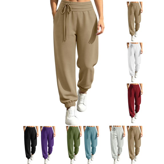 Sweatpants for Women High Waist Loose Joggers Drawstring Soft Lounge Pants With Pockets Casual Athletic Daily Pants