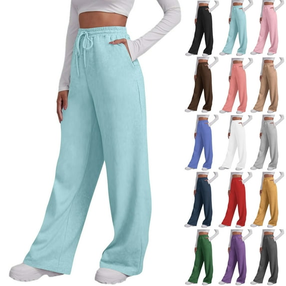 Sweatpants for Women High Waisted Baggy Sweatpants Casual Drawstring Workout Pants with Pockets