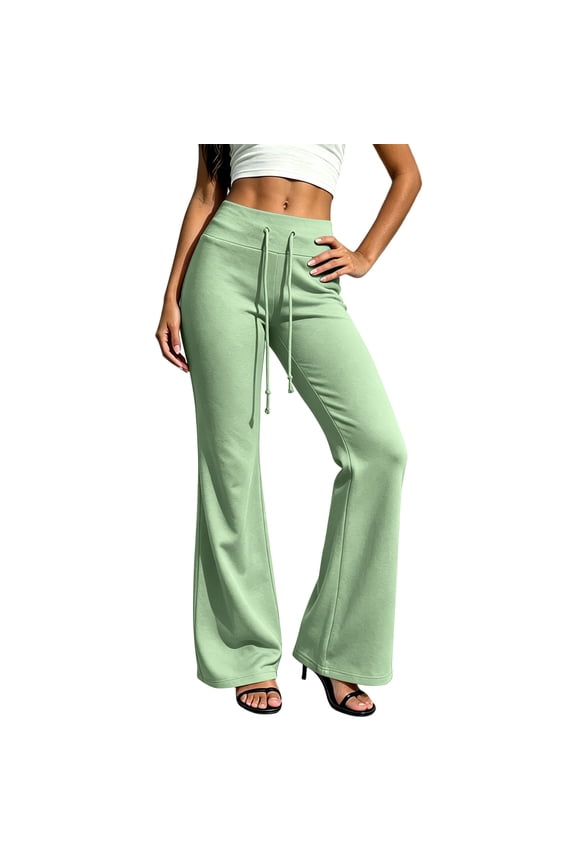Sweatpants for Women High Waisted Flare Soft Drawstring Yoga Pants for Loungewear Workout Casual Daily Wear