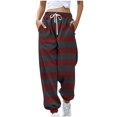 thumbnail image 1 of Sweatpants for Women High Waisted Straight Leg Sweat Pants Casual Solid Drawstring Elastic Pants with Pockets, 1 of 5