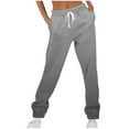 thumbnail image 1 of Sweatpants for Women Plus Size Fall and Winter Casual Elastic Waist for Womens Loose Drawstring Pants with Pockets, 1 of 4