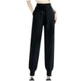 thumbnail image 1 of Sweatpants for Women Plus Size Sports Drawstring Pocket Flannel Warm Non Fading Non Pilling Casual Ankle Pants, 1 of 8