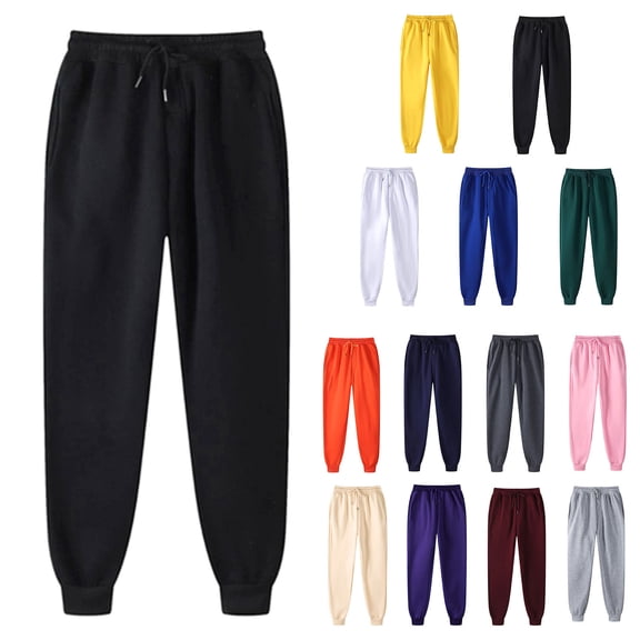 Sweatpants for Women Plus Size with Pockets Elastic Waist with Drawstring Casual Soft Lounge Sweatpants