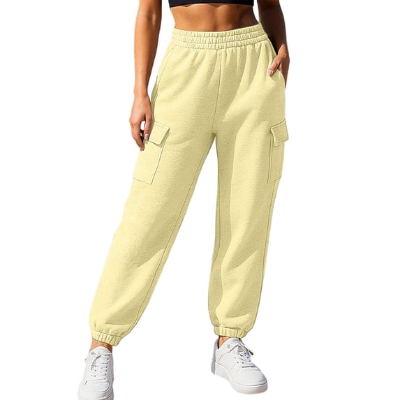 Sweatpants for Women Pocket Detail all Season Elastic Waist for Travel Ready and Daily Rotation Suited to Casual Workday Style Wear Anywhere Appeal