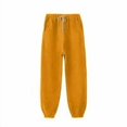 thumbnail image 1 of Sweatpants for Women Solid Color Warm Casual Lace-Up Leggings Fall Clothing with Pockets 2025 Orange (M-5XL), 1 of 4