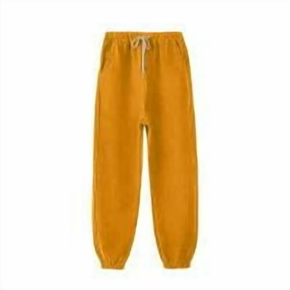 Sweatpants for Women Solid Color Warm Casual Lace-Up Leggings Fall Clothing with Pockets 2025 Orange (M-5XL)