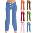 thumbnail image 1 of Sweatpants for Women Straight Leg Business Work Casual Trousers Womens Summer Fashion Solid Casual Elastic Waist Drawstring Long Pants Red Xxxxl, 1 of 5