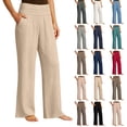 thumbnail image 1 of Sweatpants for Women Sweatpants Womens High Waisted Wide Leg Pants Casual Loose Comfy Trousers With Pockets for Yoga Work Daily Wear Navy Xxl, 1 of 9