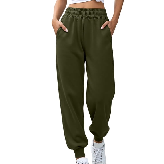 Sweatpants for Women Womens Pants Baggy Elastic Waist Jogger Pants Stretchy Long Pants Trousers with Pockets
