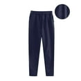 thumbnail image 1 of Sweatpants women, Solid-Color Elastic Waist Casual Loose Tight-Fitting Sports Trousers With Side Pockets (M, Navy), 1 of 5