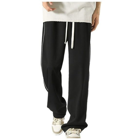 Sweats for Men Lounge Pants Men's Straight Legs Elastic Drawstring Waist Pants Athletic Sweatpants Pants With Pocket