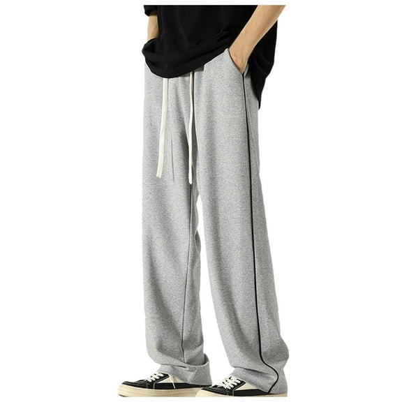 Sweats for Men Lounge Pants Men's Straight Legs Elastic Drawstring Waist Pants Athletic Sweatpants Pants With Pocket