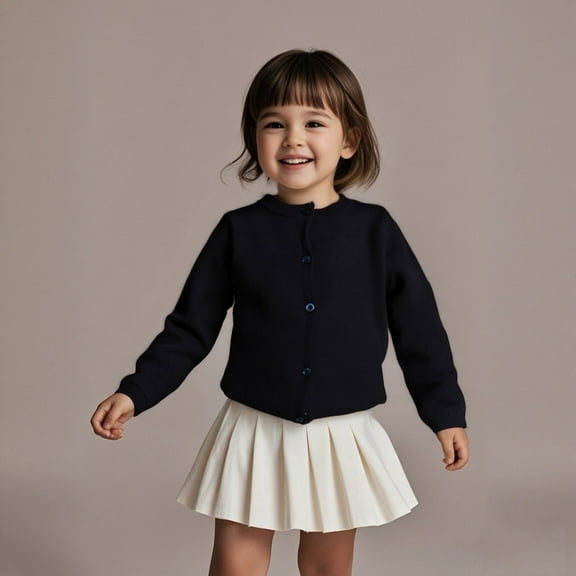 Sweatshirt Boy Long Sleeve Black Sweatshirts Crewneck Cardigans Tops Fall Clothes Size 18M Girls Jacket