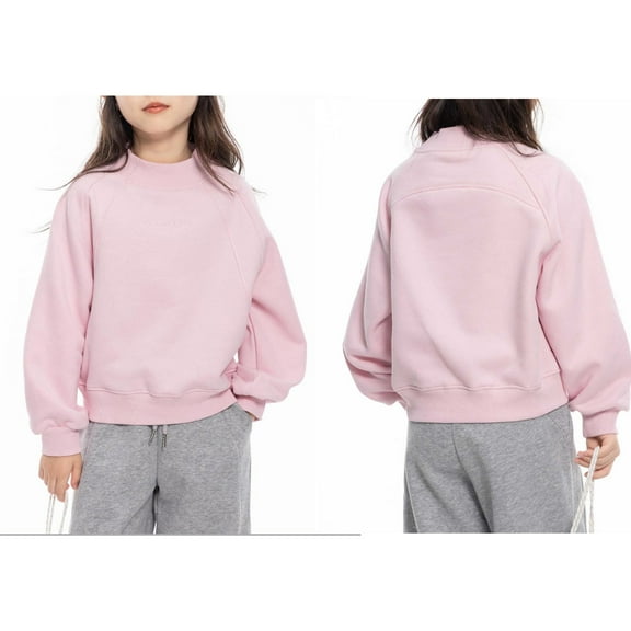 Sweatshirt Boys Long Sleeve Girls Pink Sweatshirt Crewneck Loose Fit Pullover Tops Winter Clothes Girl Clothes 4-5 Years Boys Girls Fashion