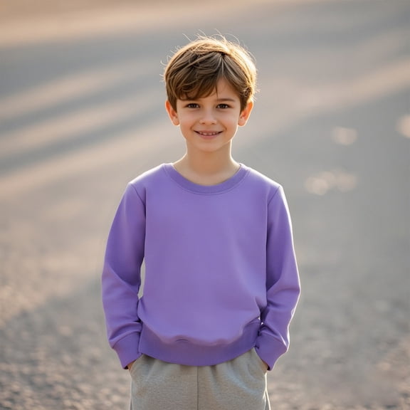 Sweatshirt Boys Long Sleeve Girls Purple Sweatshirt Oversized Crewneck Sweatshirts Winter Clothes 4-5 Years Girls Clothes Boys Girls Fashion