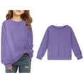 thumbnail image 1 of Sweatshirt Boys Long Sleeve Purple Sweatshirt Girls Crewneck Pullover Casual Sport Sweatshirts Warm Fall Winter Clothes Clothes for Girls 9-10 Years Boys Girls Fashion, 1 of 6
