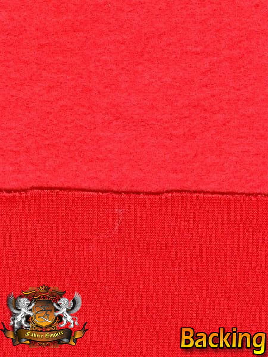 Sweatshirt Cotton Fleece Red Fabric / 58 Wide / 13.6 OZ Per Yard / Sold By  The Yard