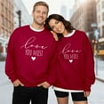 thumbnail image 1 of Sweatshirt for Couples Holiday Sweatshirt Husband and Wife Matching Outfits Womens Sweatshirts Unisex Graphic Print Crewneck Pullover Soft Casual Long Sleeve Hoodless Top, 1 of 4