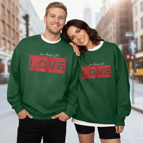 Sweatshirt for Couples Ladies Sweatshirts Husband and Wife Lightweight Pullover Tops Mens Sweatshirts Crewneck Lover Long Sleeve Sweater for Valentines Day Sweatshirts for Men