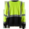 thumbnail image 1 of Sweatshirt Crew Neck Two Tone Ansi Class 3, Lime & Black - Small, 1 of 1