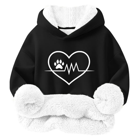 Sweatshirt Cropped Jumper for Girls Cute Printed Long Sleeves Hoodies Casual Crew Neck Fall Winter Pullover Tops Clothes Comfy Jumper School Warm Girl Sweatshirts