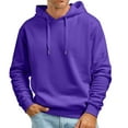 thumbnail image 1 of Sweatshirt For Men Men's Autumn Winter Casual Solid Color Hooded Sweater No Pockets Top Fall Outfits 2023, 1 of 5