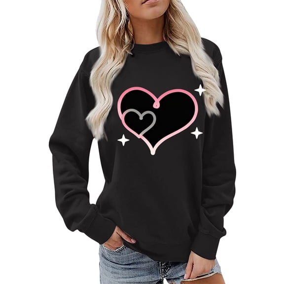 Sweatshirt For Women Casual Long Sleeve Crewneck Sweatshirt Soft Comfy Loose Fit Pullover Top For Everyday Hoodies For Women