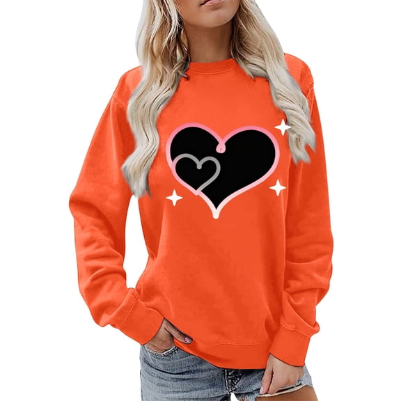 Sweatshirt For Women Casual Long Sleeve Crewneck Sweatshirt Soft Comfy Loose Fit Pullover Top For Everyday Hoodies For Women