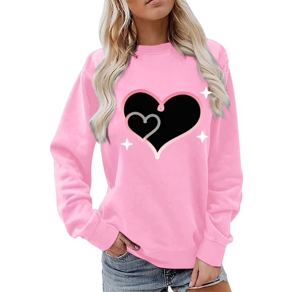Sweatshirt For Women Casual Long Sleeve Crewneck Sweatshirt Soft Comfy Loose Fit Pullover Top For Everyday Hoodies For Women