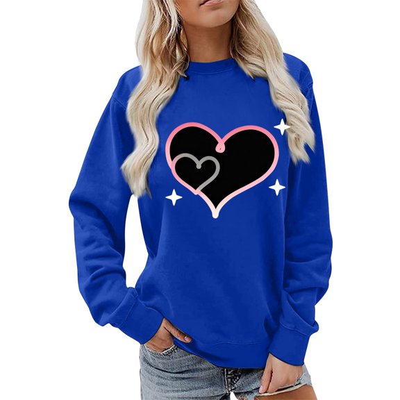 Sweatshirt For Women Casual Long Sleeve Crewneck Sweatshirt Soft Comfy Loose Fit Pullover Top For Everyday Hoodies For Women