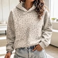 thumbnail image 1 of Sweatshirt For Women Leopard Print Hoodie Long Sleeve Casual Pullover Versatile Trendy Fall Outfits For Women, 1 of 5