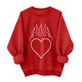 thumbnail image 1 of Sweatshirt For Women Valentines Shirts Love Heart Graphic Long Sleeve Funny Sweater Pullover Tops Festival Red Sweatshirt Hoodies For Women, 1 of 4