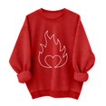 thumbnail image 1 of Sweatshirt For Women Valentines Shirts Love Heart Graphic Long Sleeve Funny Sweater Pullover Tops Festival Red Sweatshirt Hoodies For Women, 1 of 4