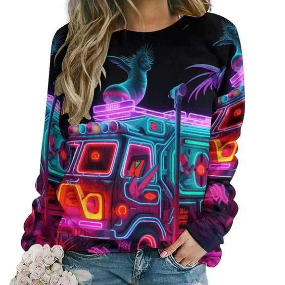 Sweatshirt For Womens Crewneck Ambulance Car Hoodies Teen Girls Cute