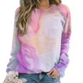 thumbnail image 1 of Sweatshirt For Womens Crewneck Colorful Marble Pattern Hoodies Teen Girls Cute, 1 of 7