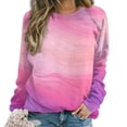 thumbnail image 1 of Sweatshirt For Womens Crewneck Colorful Marble Pattern Hoodies Teen Girls Cute, 1 of 7