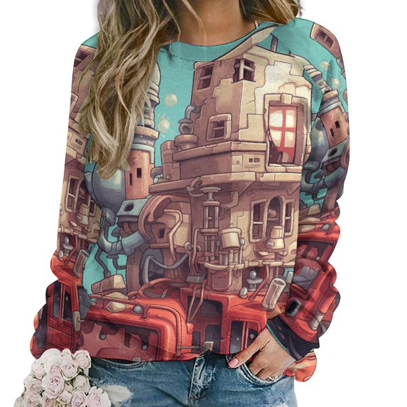 Sweatshirt For Womens Crewneck Fire Engine Car Truck Hoodies Teen Girls Cute