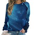 thumbnail image 1 of Sweatshirt For Womens Crewneck Galaxy Star Outer Space Hoodies Teen Girls Cute, 1 of 7