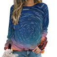 thumbnail image 1 of Sweatshirt For Womens Crewneck Galaxy Star Outer Space Hoodies Teen Girls Cute, 1 of 7