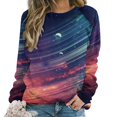 thumbnail image 1 of Sweatshirt For Womens Crewneck Galaxy Star Outer Space Hoodies Teen Girls Cute, 1 of 7