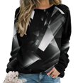 thumbnail image 1 of Sweatshirt For Womens Crewneck Geometric Hoodies Teen Girls Cute, 1 of 7