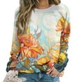 thumbnail image 1 of Sweatshirt For Womens Crewneck Sunflower Hoodies Teen Girls Cute, 1 of 7