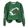 thumbnail image 1 of Sweatshirt, Football Shirts for Women Football Mom Sweatshirt Women's Crewneck Sweatshirt, Green, 1 of 4