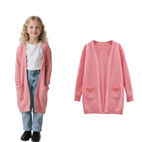 Sweatshirt Girls Long Sleeve Girls Pink Sweatshirt Cardigans Crewneck Blouse Shirt Tops Fall Clothes 5-6 Years Toddler Girl Clothes