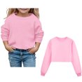 thumbnail image 1 of Sweatshirt Girls Long Sleeve Girls Pink Sweatshirt Oversized Crewneck Sweatshirts Winter Clothes Baby Girls Clothes 11-12 Years Boys Girls Fashion, 1 of 5