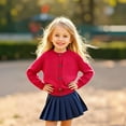 thumbnail image 1 of Sweatshirt Girls Long Sleeve Red Sweatshirt Girls Cardigans Crewneck Blouse Shirt Tops Fall Winter Clothes Baby Girls Clothes 5-6 Years, 1 of 4