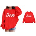 thumbnail image 1 of Sweatshirt Girls Valentines Day Sweatshirt Long Sleeve Love Letter Print Sweatshirts Crewneck Pullover Size 4-5 Years Girls Clothes, 1 of 3