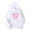 thumbnail image 1 of Sweatshirt Hoodies For Women Long Sleeve Crew Neck Winter Fall Loose Solid Breast Cancer Prevention Printing Hoodie Sweater Casual Tops, 1 of 3